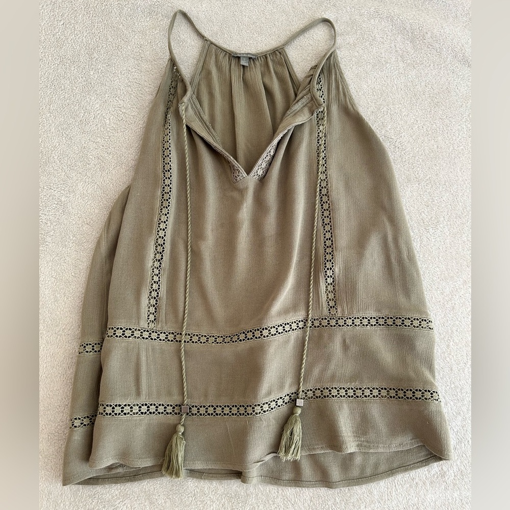 Olive Sleeveless Top